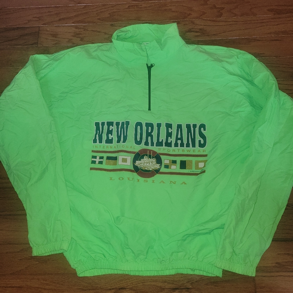 Vintage 80s New Orleans windbreaker sz XL